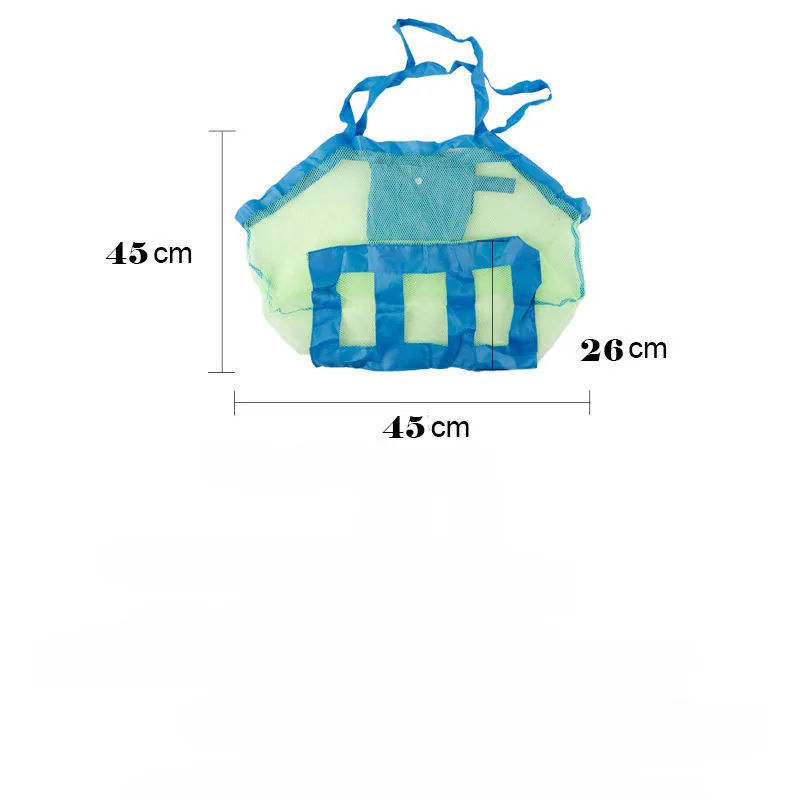 Американские детские пляжные сетчатые игрушки для ванной, сумка для хранения, детские большие складные сетчатые сумки - Цвет: Green L