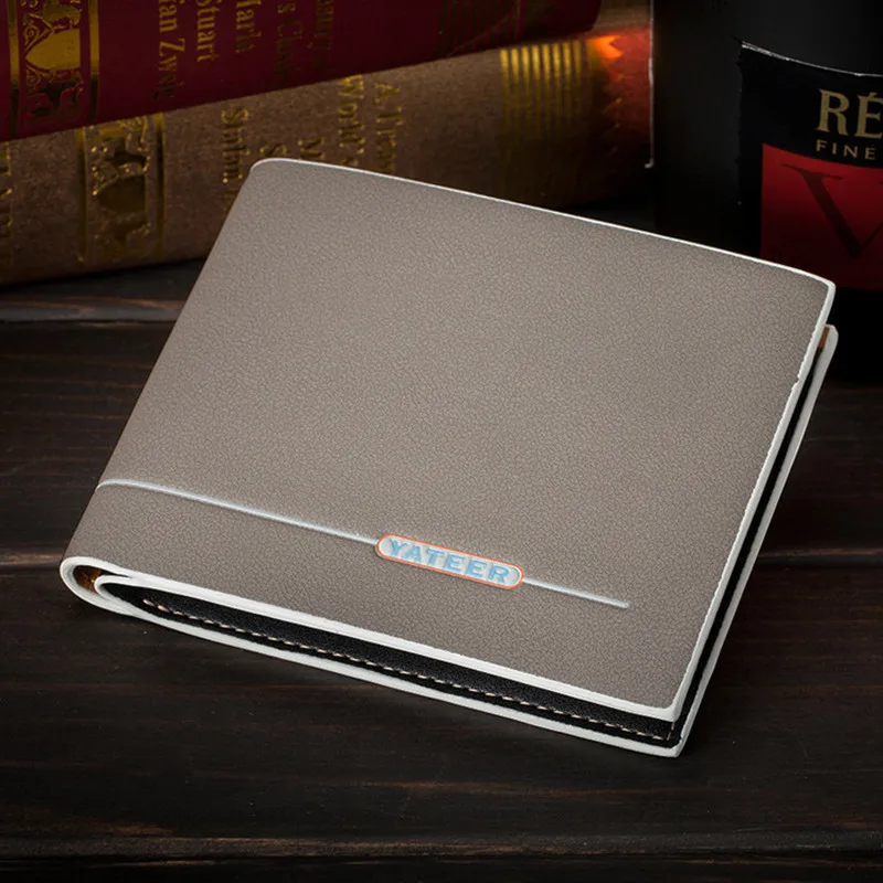 Men's Wallet Fashion 2019 Mens Wallet with Coin Bag Zipper Small Money Purses New Design Dollar Slim Purse Money Clip Wallet 467