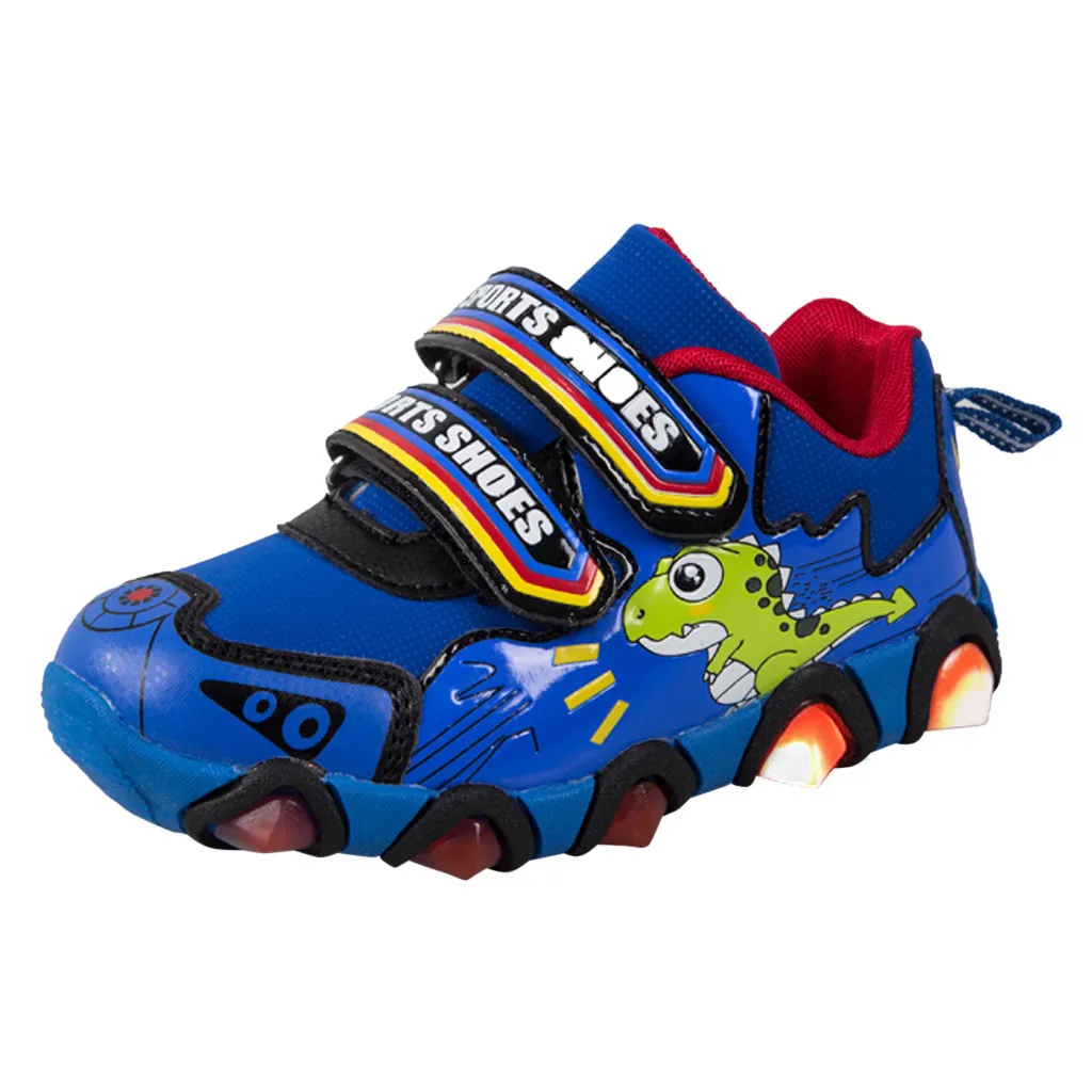

Kids Baby Boys Girls Cartoon Dinosaur Paw LED Luminous Sport Shoes Sneakers