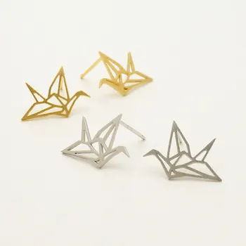 

30Pair- Origami Crane Stud Earrings Baby Paper Crane Bird Earrings Stud Little Swallow Earrings Animal jewelry