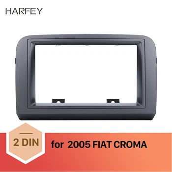

Harfey Double Din CD Radio Trim Installation Kit Fascia Frame for FIAT CROMA 2005 Dashboard Stereo Dash Frame Panel Black Color