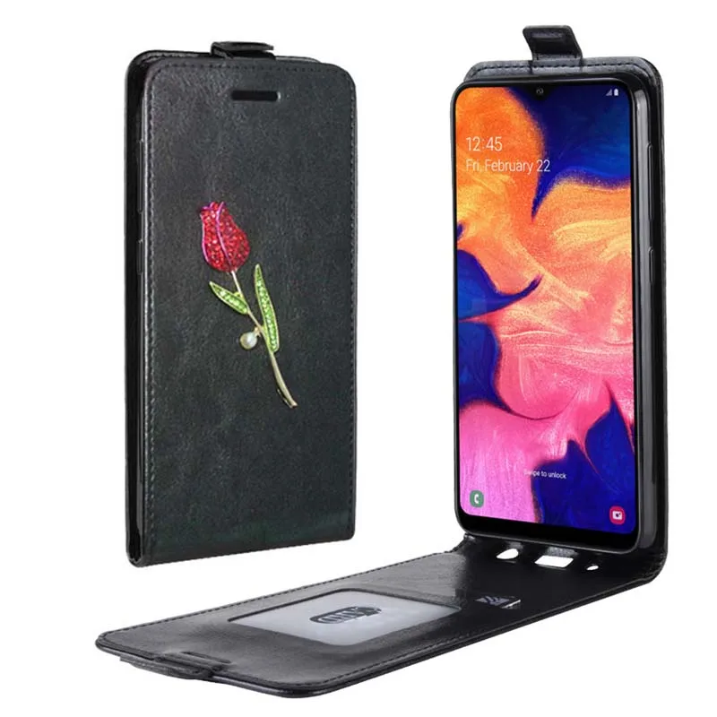 Кожаный чехол книжка с алмазными цветами для Samsung Galaxy Note 9 8 S8 S9 Plus Магнитный