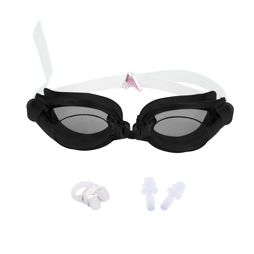 3 шт Регулируемые очки для плавания Анти-туман водонепроницаемое устройство очки для плавания Очки для плавания для взрослых с зажимом для Носа+ наушник