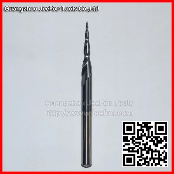

R0.5*6D*30*75L*2F Tungsten solid carbide Coated Tapered Ball Nose End Mills / taper and cone endmills