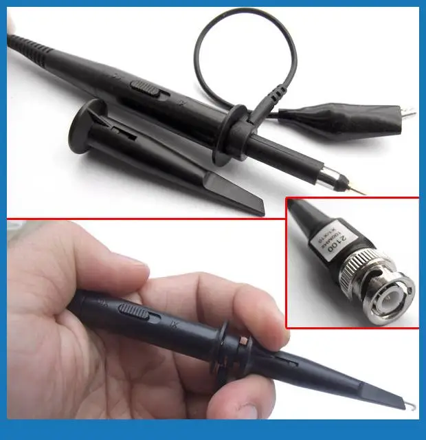 

2X BNC 100MHz Scope Clip Probes Cables for Oscilloscope
