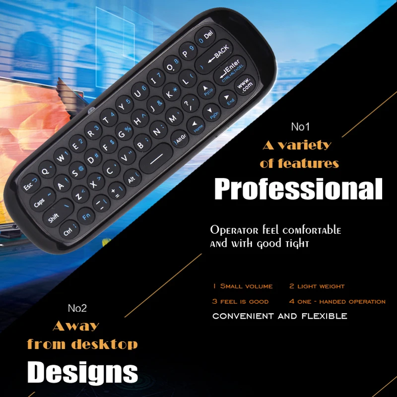  2.4G Air Mouse Wireless Keyboard-Axis Motion Senso Apprendimento IR Telecomando w/Ricevitore USB pe