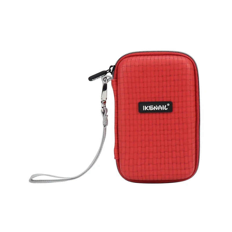 IKSNAIL Shockproof Hard Drive Carrying Earphone Case Pouch Bags For 3 Size Portable External HDD Power Bank Cable Accessories - Цвет: L RED