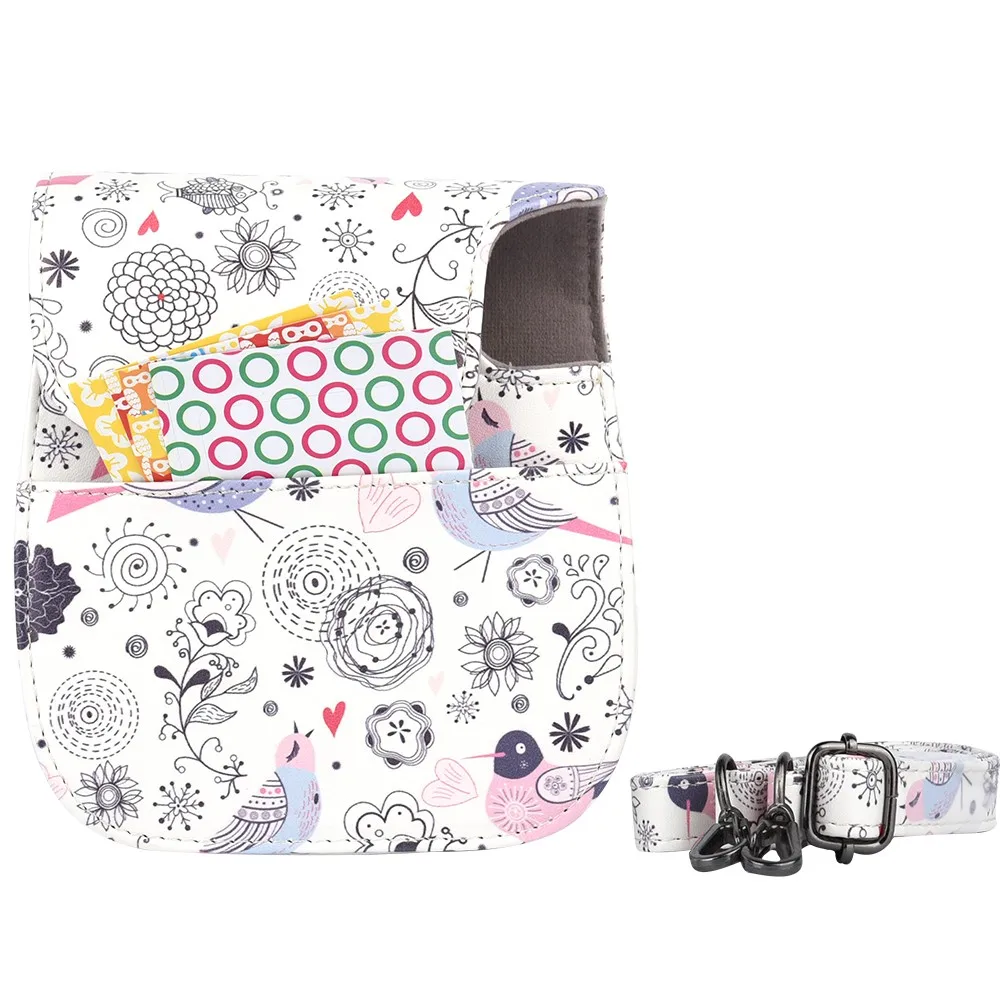 Fujifilm Instax Mini 8/Mini 8s Case - Pu Leather Instax Mini 8 Camera Case Bag - Instax Mini 8 Case with Shoulder Strap Pocket