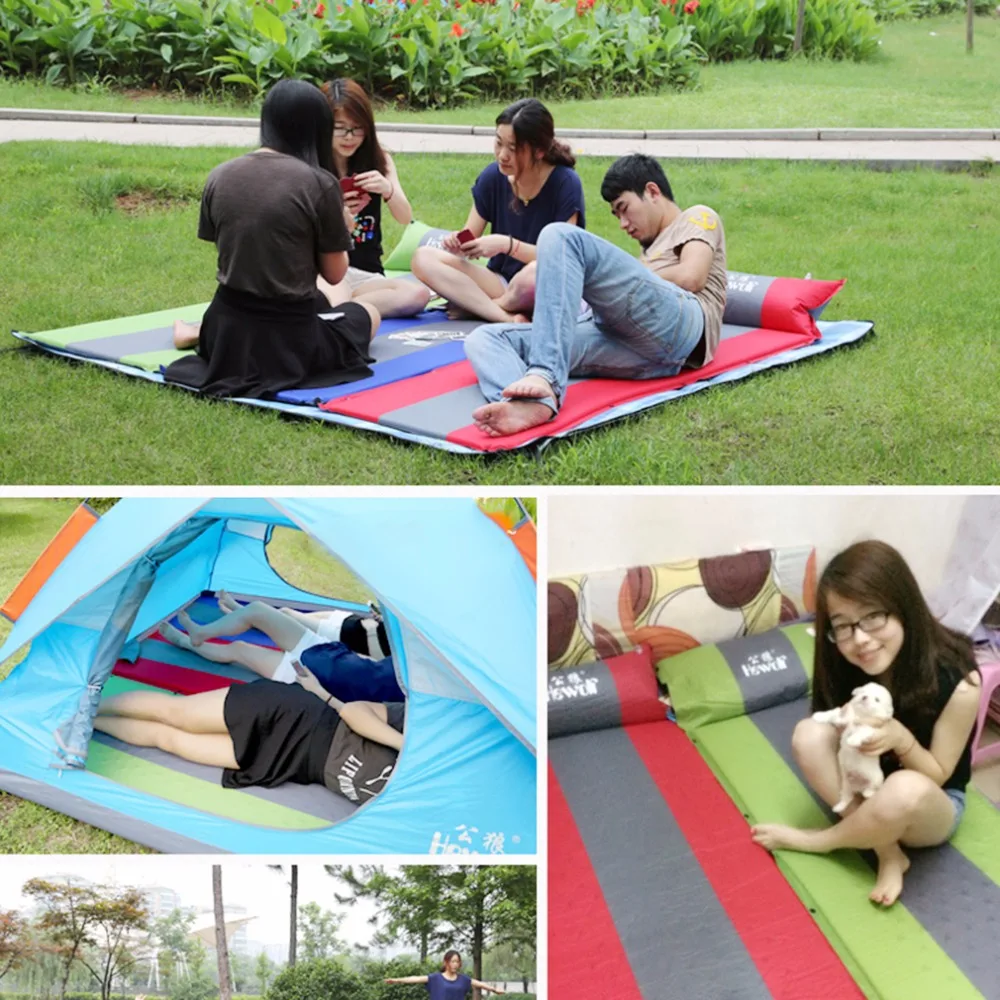 New Outdoor Camping Mat Sleeping Bag Fast Self Inflatable Air Cushion Mat Automatic Splicing