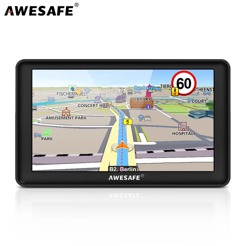 AWESAFE 7 дюймов gps навигатор для машины навигации Bluetooth AVIN 3D бесплатное обновление