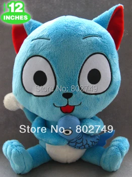 

Fairy Tail Happy Plush Soft Toy Doll 32 cm Cat Fly Wings Cartoon & Anime Doll