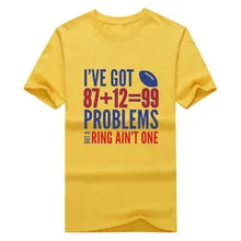 New 2017 2017 Rob Gronkowski 99 Problems Quote Men’s T-Shirt Fashion tom brady T SHIRT 1020-8