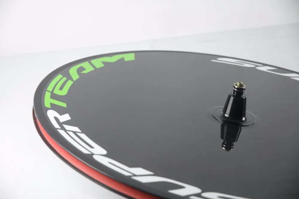 Sale Superteam Green and white Logo Disc wheel Road bicycle disc whee Glossy Finish For Shimano 1 Piece 8 Sale Superteam Green and white Logo Disc wheel Road bicycle disc whee Glossy Finish For Shimano 1 Piece 8