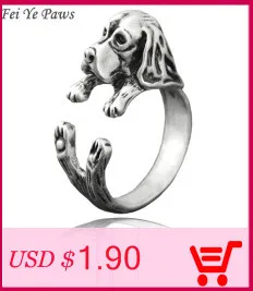 Fei Ye лапы миниатюрные Шнауцер и крыс терьер собака кольцо Мужчины Anel животное собака обручальные кольца в подарок для женщин девушки друзья кольцо