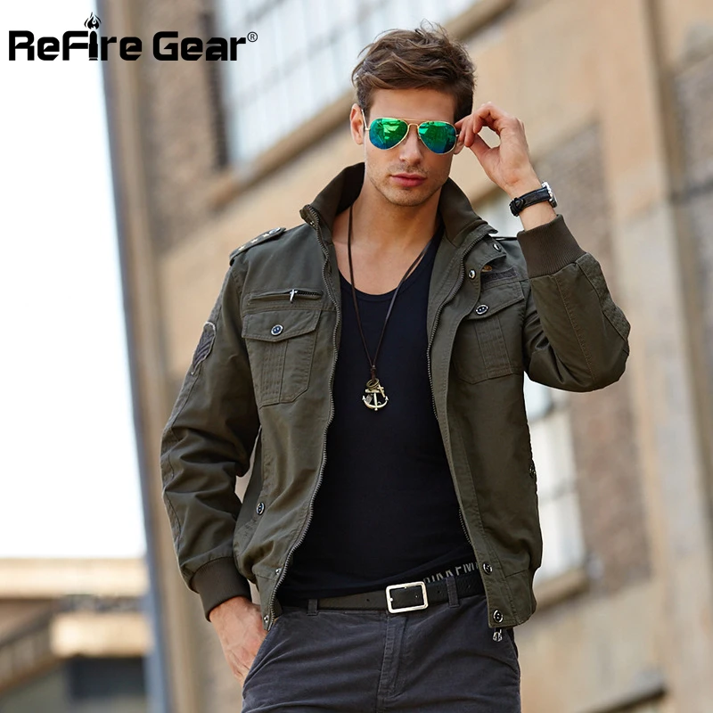 Куртка ReFire Gear Мужская в стиле милитари хлопковая куртка бомбер тактическая