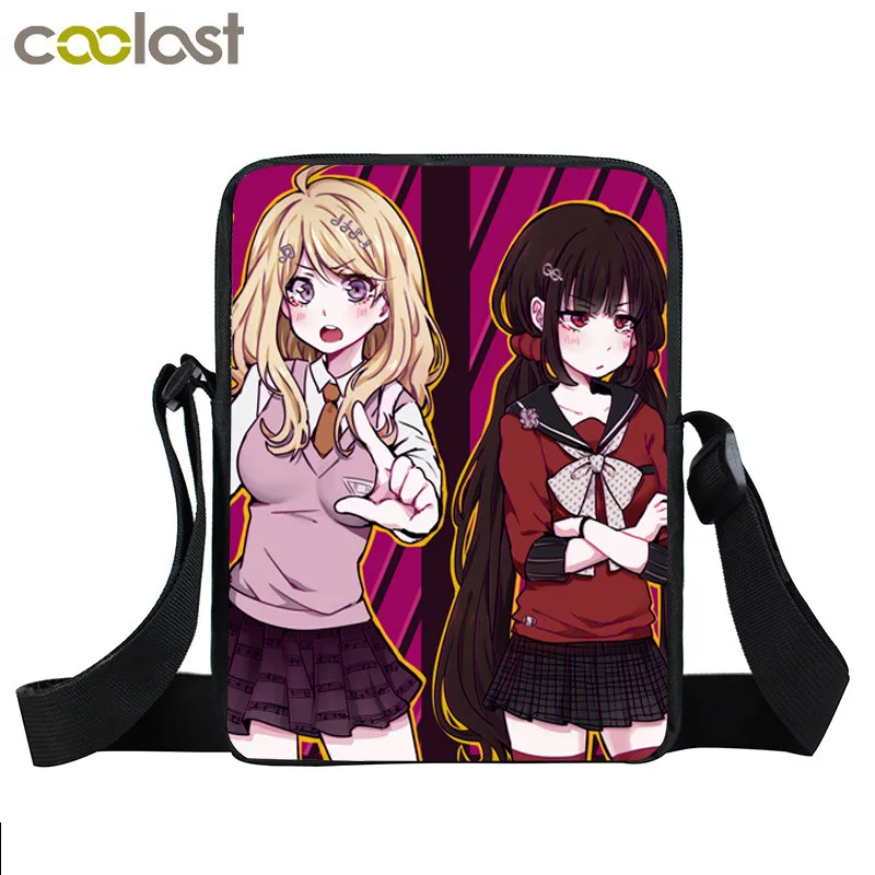 أنيمي danganronpa مصغرة أكياس الأطفال الكتف رسول حقيبة الصبي الفتيات dangan ronpa monokuma crossbody أكياس حقيبة الكتب طفل طالب