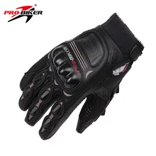 PRO Luvas do MOTOCICLISTA Da Motocicleta Motoross Corrida Dedo Cheio de Moto À Prova de Vento Luvas de Couro Real Moto Guantes luvas