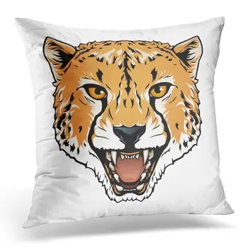 

Throw Pillow Cover Africa Black Face Cheetah Head White Jaguar African Pillow Case Home Square Pillowcase