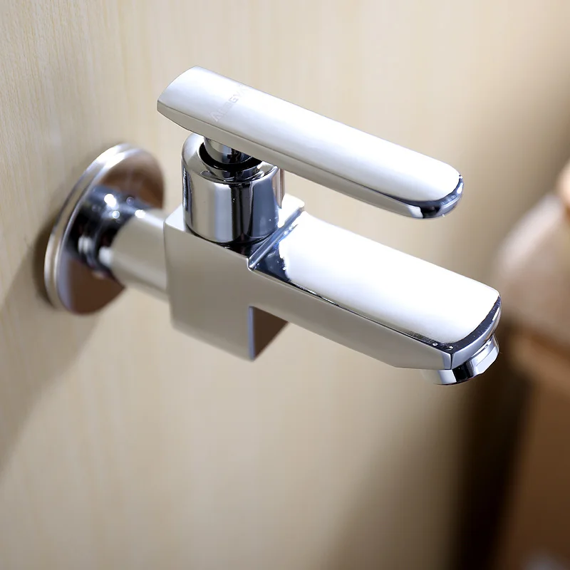 

The Wall Bathroom Faucet Single Cold Ceramic Spool Kitchen Faucet Bathroom Accessories