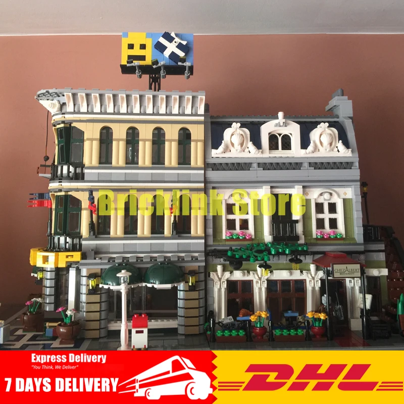 

DHL Lepin City Street Series 15005+15010 Building Blocks Bricks Model Toys For Children Birthday Gifts Clone 10211 10243