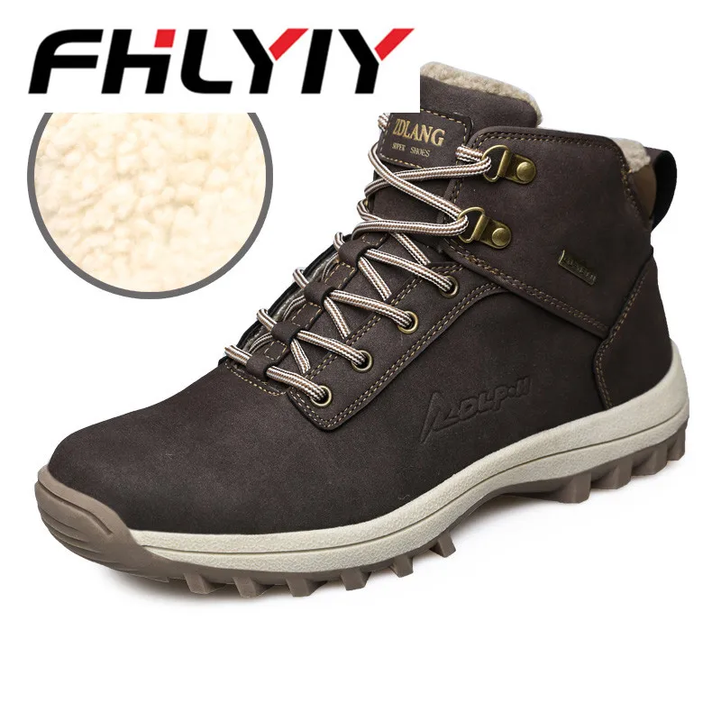 

Winter Men Casual Shoes Big Size Autumn Mens Leather Fashion Sneakers Lace Up Outdoor Mountain Men Waterproof Shoes Botas Homme