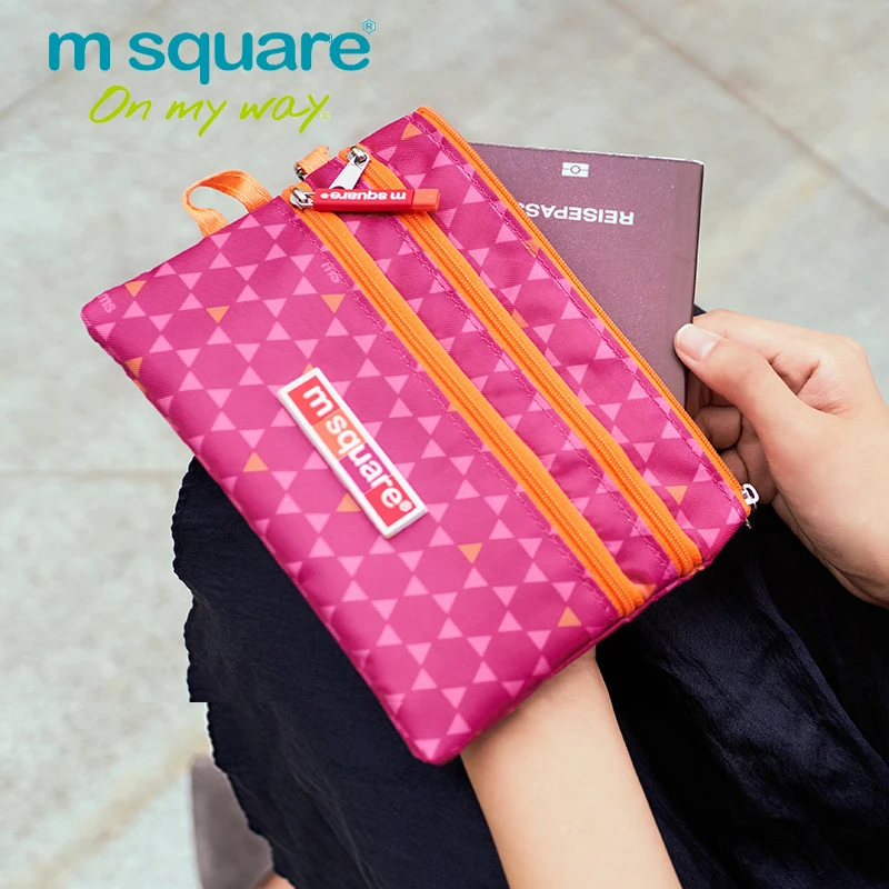 

M Square 3 Layers Travel Storage Bag Passport Cover RFID Credit Card Holder Men Womens Wallets And Purses RFID Protector Coins
