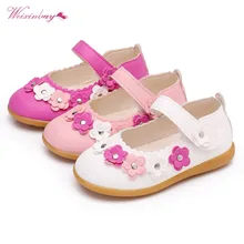 

3 Styles Spring Children Sandal Princess Shoes Baby Toddler Girls Soft PU Leather Mary Flowers Bow Dress Shoes 1-4Y