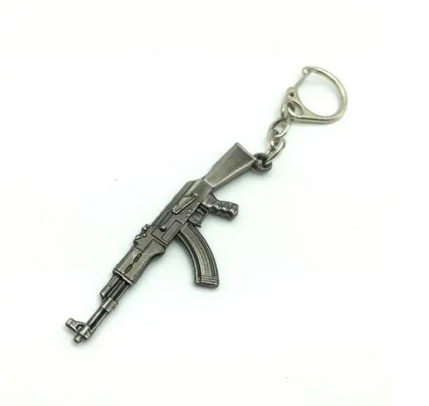 

Fire Weapon Keychain Models Arms Wire Gun Model Rifle Key Chain Chaveiro Military Model Llaveros Gift Jewelry for Men Women