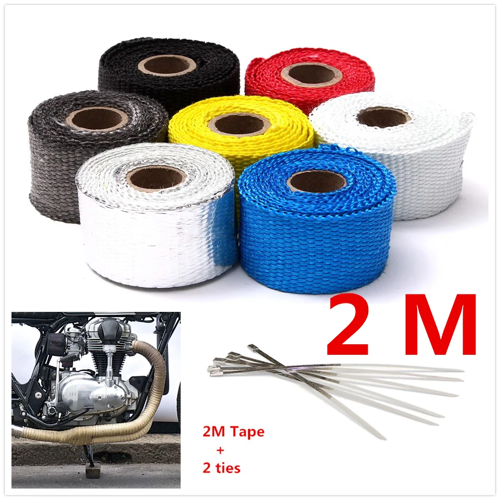 

2M Motorcycle Exhaust Heat Wrap cover tape Insulation FOR HONDA CB1100 GIO special CRF1000L AFRICA TWIN CBF1000 A CB600F