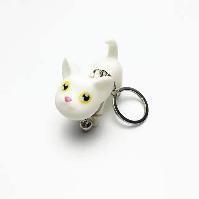 New Fashion Cute Cat Kitten Keychain Lovely Animal Dolls Keyring Bag