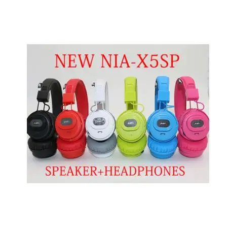 Оригинальная гарнитура NIA X5SP, беспроводные стерео Bluetooth наушники, Bluetooth колонки, fone de ouvido, bluetooth с микрофоном - Цвет: black