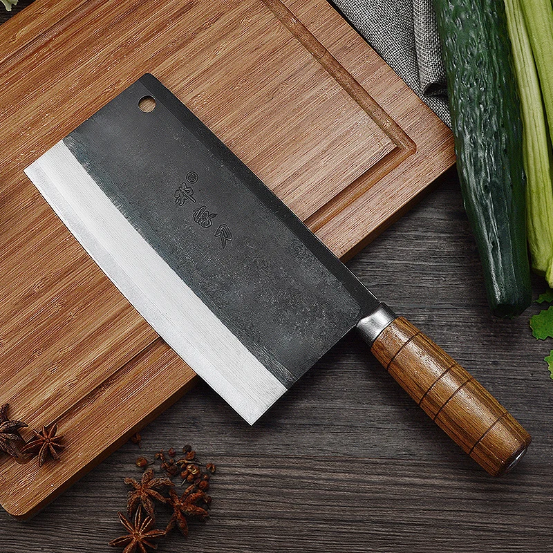  Deng knife High-grade handmade forged blade carbon steel kitchen knife Chinese chef knife vegetable - 32968381566