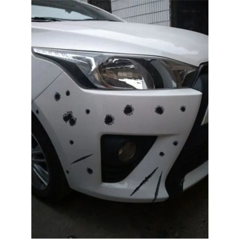 

2018 New Car Sticker Hot Sale Cracking Simulation Bullet hole Scratch car sticker Waterproof Stickers