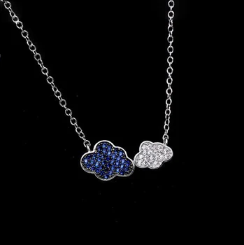 

AAA Quality New Fashion Cloud Necklace Full Pave Premium CZ Crystals Pendant Clavicle Chain Necklace for Women Wedding Jewelry