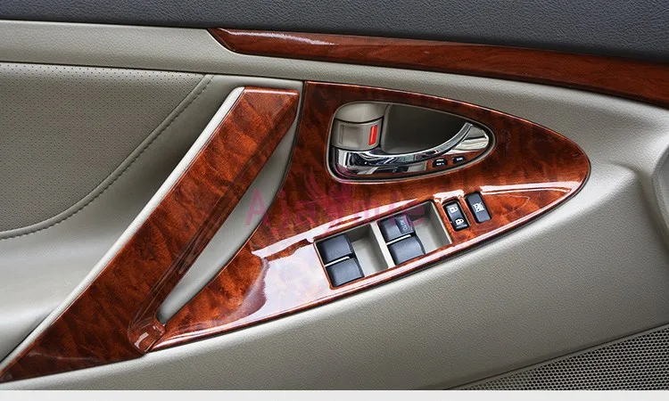 Для Toyota Camry 2006 2011 внутренняя отделка деревянного цвета Панель рамка верхний слой