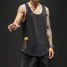 Летняя Повседневная Хип-хоп майка для мужчин без рукавов с буквенным принтом свободная майка для фитнеса жилет с рукавами Janpanese мужская одежда