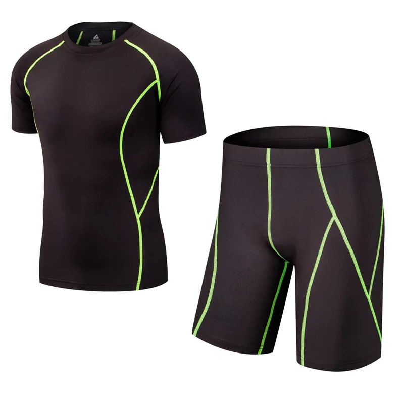 Для мужчин фитнес одежда Для мужчин S спортивный костюм ММА Костюмы сжатия Топы и футболки для женщин стрейч дышащая Crossfit Для Мужчин's