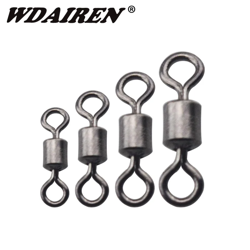 WDAIREN 100 قطعة/الوحدة الأمريكية قطب حلقة 8 الصيد والعتاد المهنية الصيد معالجة الملحقات موصل النحاس قطب WD-027