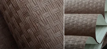 

brown purple paper-weave natural textures wallpaper for restaurant dinning room decoration hotel wall 5 square meters European