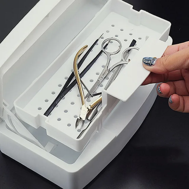 New Pro Nail Sterilizer Tray Sterilization Box Disinfection Manicure New Pro Nail Sterilizer Tray Sterilization Box Disinfection Manicure Pedicure Art
