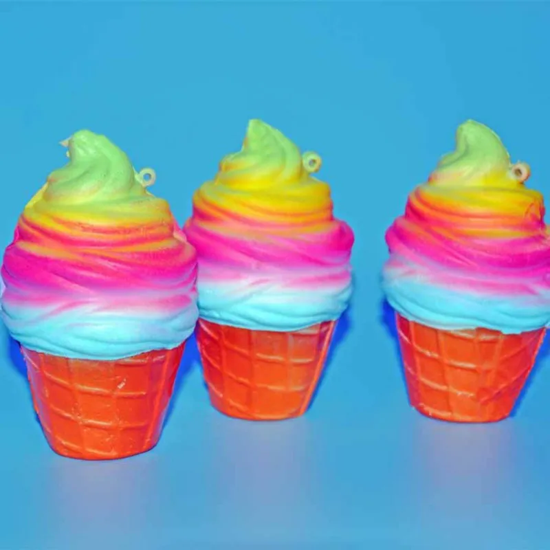 10 см гигантский мягкий конус для мороженого Ranbow Джамбо искусственная кожа