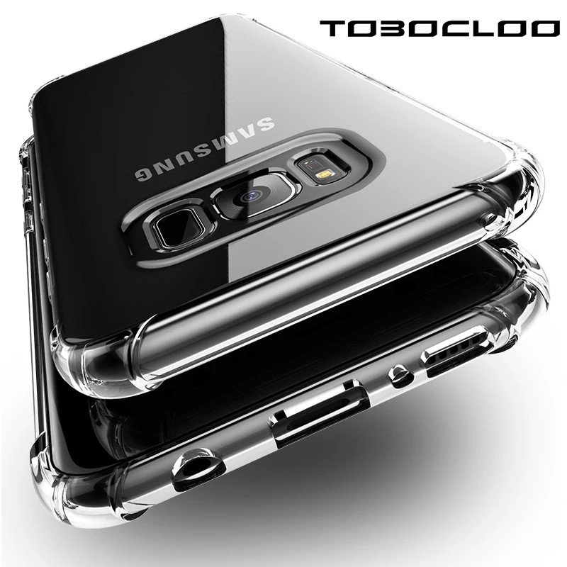 Чехол Tobocloo для Samsung galaxy S8 S9 Plus Note 8 Супер Противоударный прозрачный силиконовый