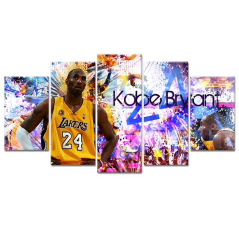 

100X55CM NBA Basketball Player Kobe Bryant Solid Wood Picture Without Frame European Style Living Room Wall Hangings X1019