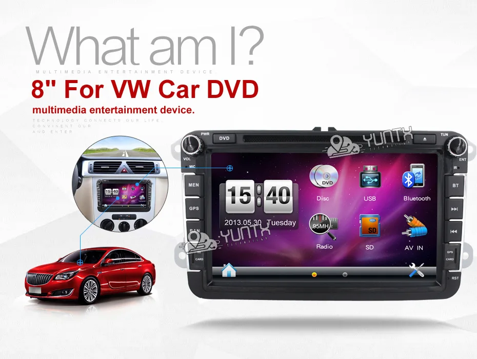 Excellent 8 inch Car Multimedia player GPS 2 Din Autoradio For Volkswagen POLO/b6/golf 5/Skoda/Octavia/SEAT/LEON radio dvd SD automotivo 4