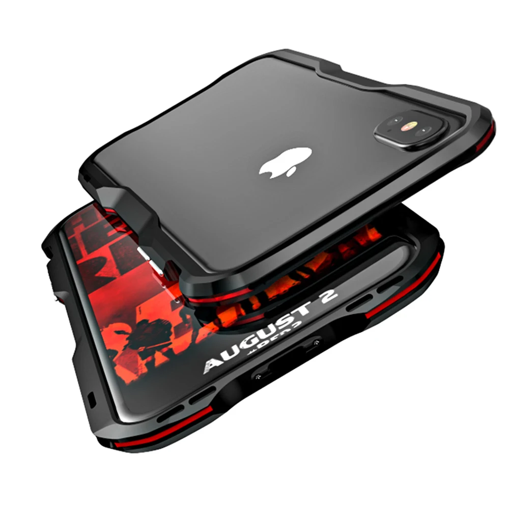 Luphie изогнутый металлический бампер для iphone Xs Max чехол Xr Ультратонкий алюминиевый