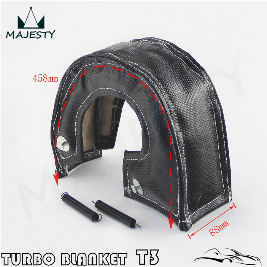 TURBO HEAT SHIELD BLANKET COVER T 3 T3+30FT MANIFOLD DOWNPIPE WRAP 2MM THICK BK
