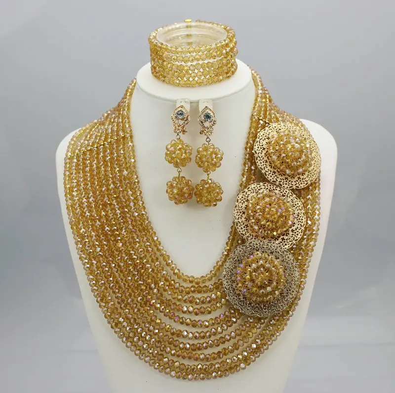 

Royal Blue Crystal African Wedding Beads Bridal Jewelry Sets Statement Necklace African Jewelry Set 2016 Free Shipping C47-1