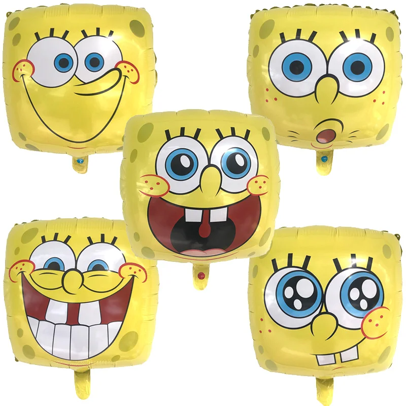 

1PC 42*42cm SpongeBob Expressions Balloon Aluminum foil Helium Balloons Birthday Party Decorations kids toy Supplies Globos