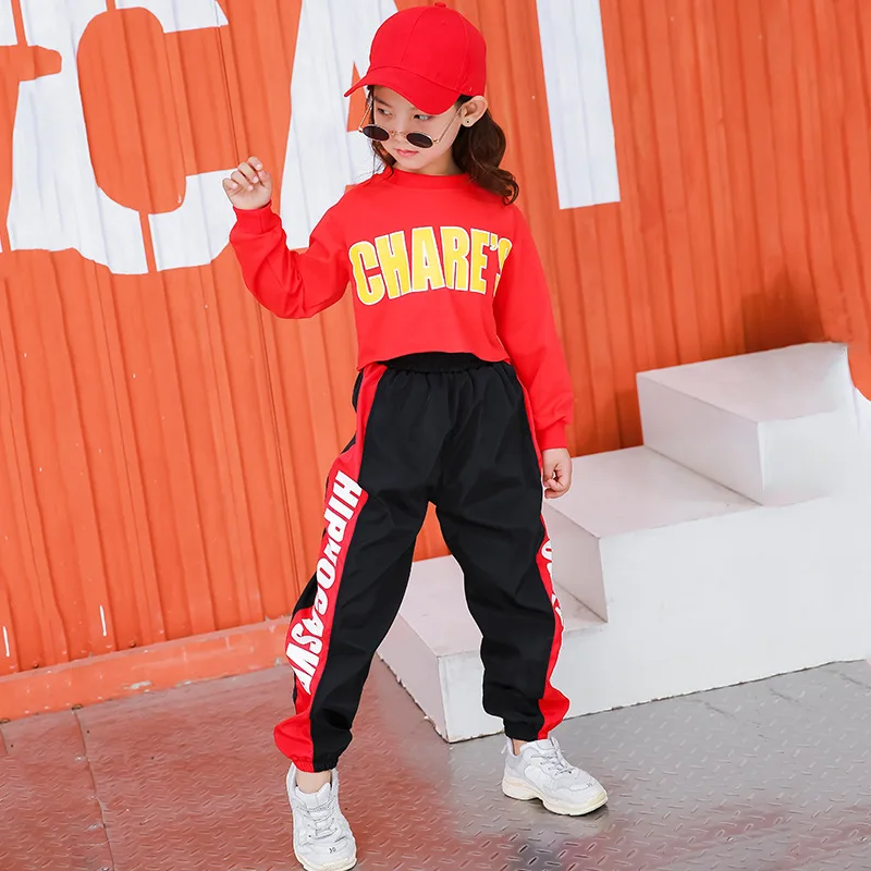 Kids clothes girls Set 2019 8 to 12 Years hip hop dance costumes kids jazz cheerleader costume kids tracksuit for girl 140 130  (10)