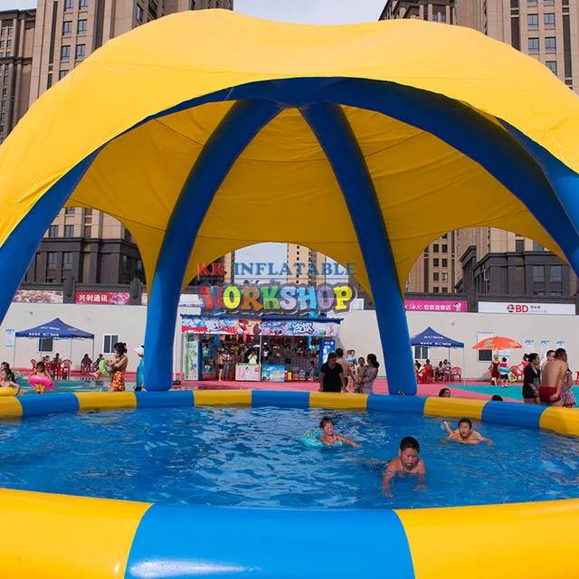 Wholesale Inflatable Elephant Water Park Slides And Pool Kids Adult Playground Giant Inflatable Water Slide With Pool 2